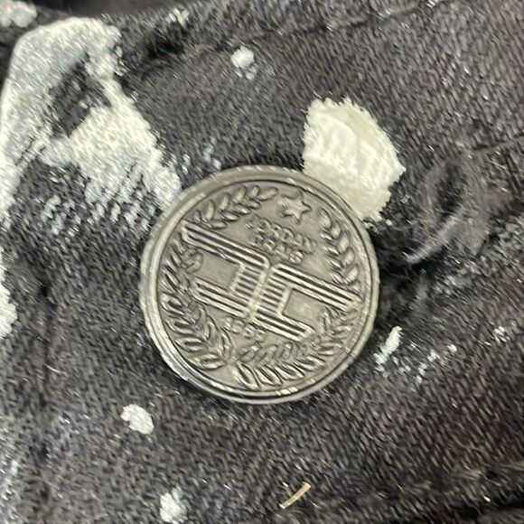 Jordan Craig Aaron Black and White Graphic Print Jeans Size 30x32 - Picture 3 of 13